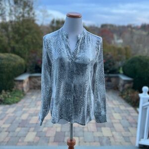 Calvin Klein Silver Snake Print Blouse